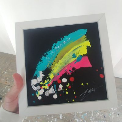 Mini Rainbow Absract 8x8 on cardboard