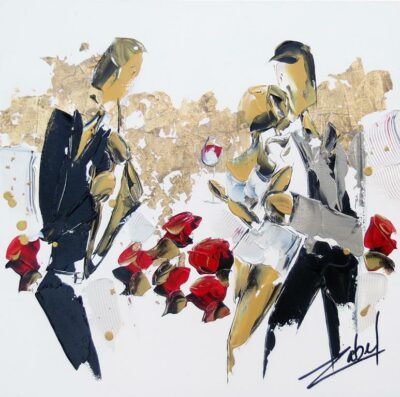 Sax and Roses - 20x20